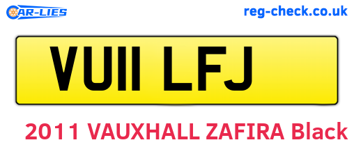 VU11LFJ are the vehicle registration plates.