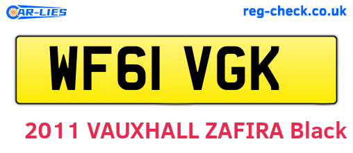 WF61VGK are the vehicle registration plates.