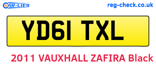 YD61TXL are the vehicle registration plates.