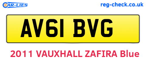 AV61BVG are the vehicle registration plates.
