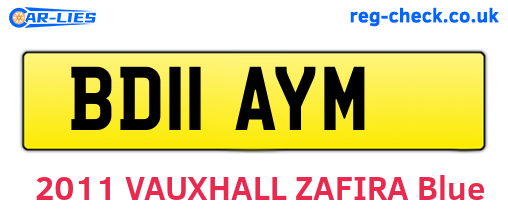 BD11AYM are the vehicle registration plates.