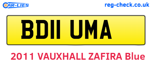 BD11UMA are the vehicle registration plates.