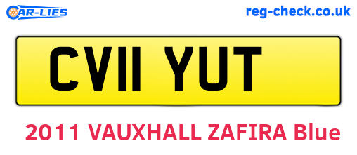 CV11YUT are the vehicle registration plates.