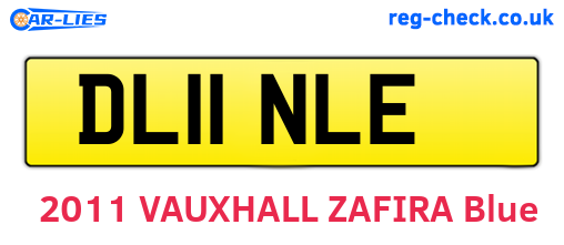DL11NLE are the vehicle registration plates.