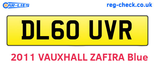 DL60UVR are the vehicle registration plates.