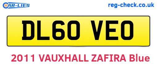 DL60VEO are the vehicle registration plates.
