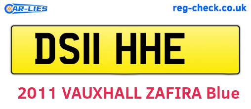DS11HHE are the vehicle registration plates.