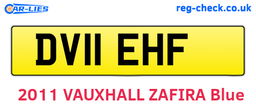 DV11EHF are the vehicle registration plates.