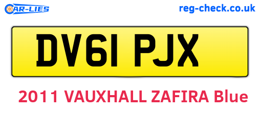 DV61PJX are the vehicle registration plates.
