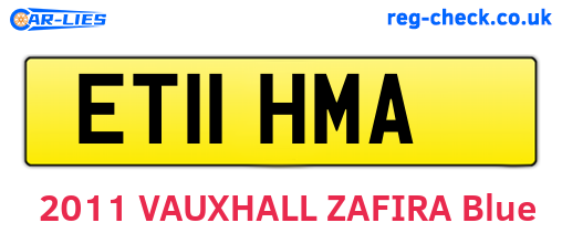 ET11HMA are the vehicle registration plates.