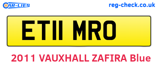 ET11MRO are the vehicle registration plates.