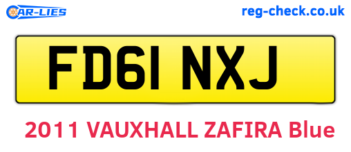 FD61NXJ are the vehicle registration plates.