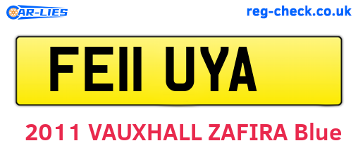 FE11UYA are the vehicle registration plates.