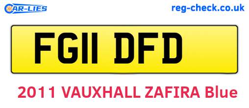 FG11DFD are the vehicle registration plates.