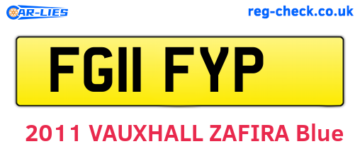 FG11FYP are the vehicle registration plates.