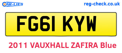 FG61KYW are the vehicle registration plates.