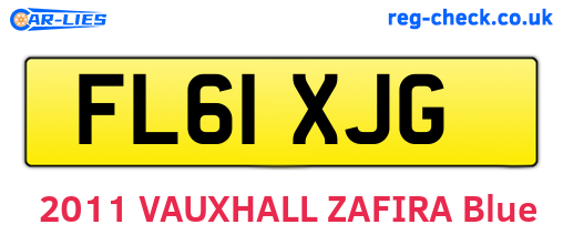 FL61XJG are the vehicle registration plates.