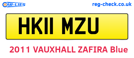 HK11MZU are the vehicle registration plates.
