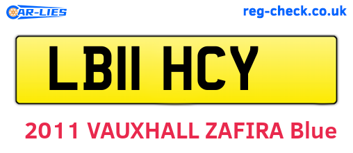 LB11HCY are the vehicle registration plates.