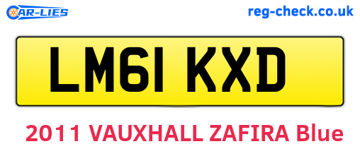 LM61KXD are the vehicle registration plates.