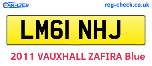 LM61NHJ are the vehicle registration plates.
