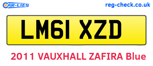 LM61XZD are the vehicle registration plates.
