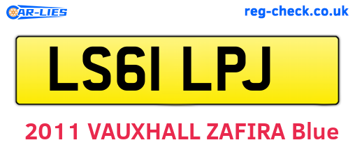 LS61LPJ are the vehicle registration plates.
