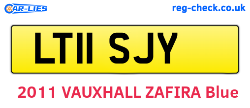 LT11SJY are the vehicle registration plates.