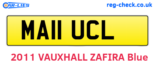 MA11UCL are the vehicle registration plates.