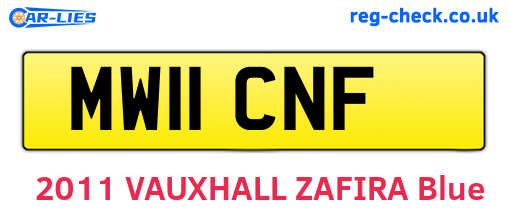 MW11CNF are the vehicle registration plates.