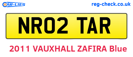 NR02TAR are the vehicle registration plates.