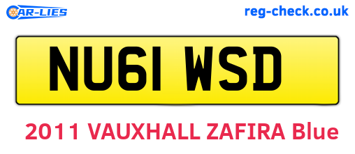 NU61WSD are the vehicle registration plates.