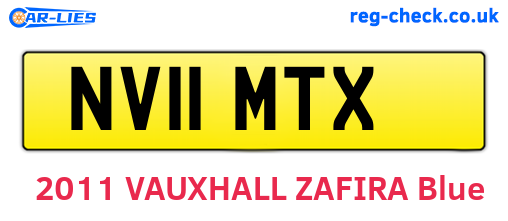 NV11MTX are the vehicle registration plates.