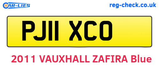 PJ11XCO are the vehicle registration plates.