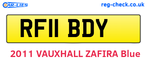 RF11BDY are the vehicle registration plates.