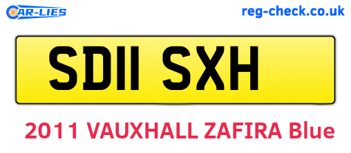 SD11SXH are the vehicle registration plates.