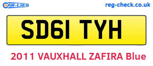 SD61TYH are the vehicle registration plates.