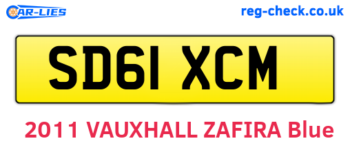 SD61XCM are the vehicle registration plates.