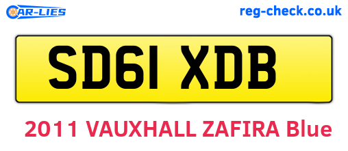 SD61XDB are the vehicle registration plates.