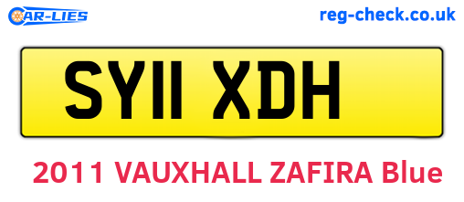 SY11XDH are the vehicle registration plates.