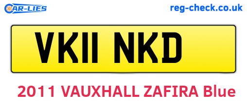 VK11NKD are the vehicle registration plates.