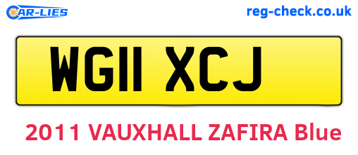 WG11XCJ are the vehicle registration plates.
