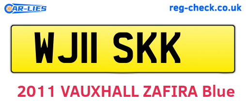 WJ11SKK are the vehicle registration plates.