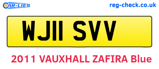 WJ11SVV are the vehicle registration plates.