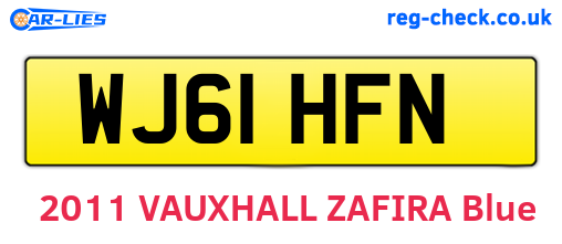 WJ61HFN are the vehicle registration plates.