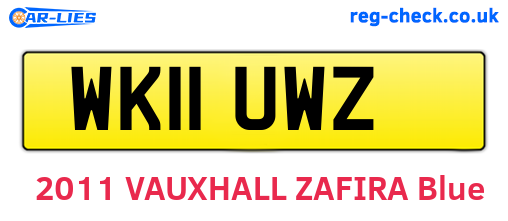 WK11UWZ are the vehicle registration plates.