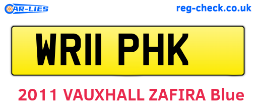 WR11PHK are the vehicle registration plates.