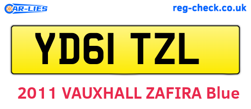YD61TZL are the vehicle registration plates.