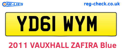 YD61WYM are the vehicle registration plates.