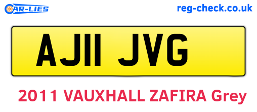 AJ11JVG are the vehicle registration plates.